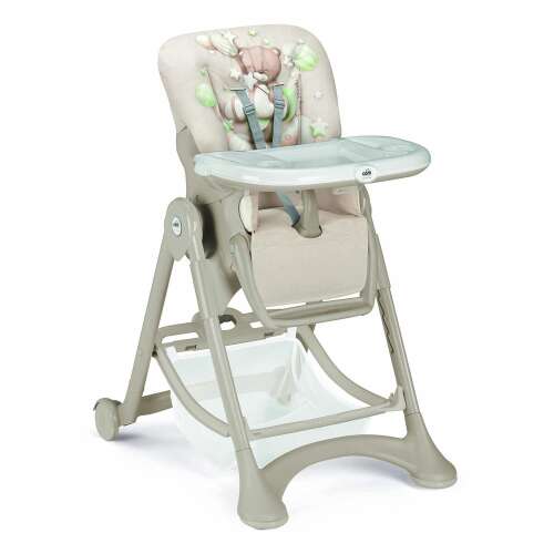 CAM Campione C261/C52 etetőszék állítható magassággal és dönthető háttámlával, bézs színben, mackós mintával