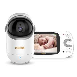 Neno Berkano Babyphone mit Kamera, zeigt den Monitorbildschirm mit einem schlafenden Baby - Babyfone & Atemüberwachungsgeräte und Schutzgitter