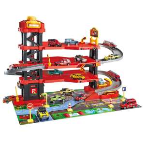 Timeless Tools Játék tűzoltó garázs játékkocsikkal és útszőnyeggel - Timeless Tools