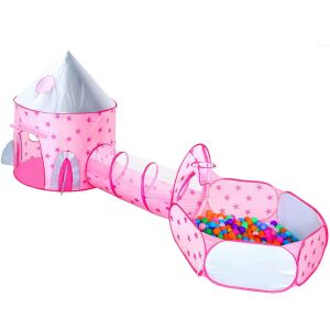 Timeless Tools 3-in-1 Play Tent, Pink 142159465 - Play Tent & Tunnel