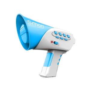 Super Speaker играчка за промяна на гласа, синя и бяла, 12 звукови ефекта, играчка за деца - Игра за наука и открития