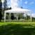 Oler 3x3m white garden gazebo in a garden setting