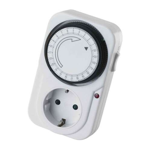 Anco 321223 mechanikus napi időkapcsoló, fehér, 230V, 50Hz, 16(2)A, IP20, beltéri használatra - Időzíthető kapcsolóóra