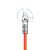 Cablu Dudao 30W USB-A la Lightning cu rotație de 180°, portocaliu