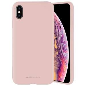 Mercury Silikon iPhone 15 6.1 rosa-sand Hülle, Vorder- und Rückseite - Handyhüllen