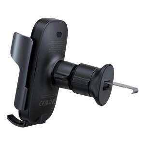 Suport telefon auto Baseus Milky Way Pro Series cu încărcare wireless, negru, 15W, vedere laterală - Baseus Incarcatoare auto