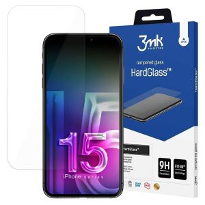 3mk HardGlass screen protector for iPhone 15 Pro with packaging - 3MK Screen Protector