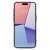 Spigen Crystal Hybrid iPhone 15 Pro Max tok, elülső nézet, átlátszó, védő, vékony, minimalista, ütésálló, karcálló, TPU, polikarbonát, leesés elleni védelem, kamera védelem, gomb védelem, port védelem, könnyen felszerelhető, könnyen eltávolítható