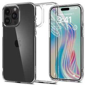 Spigen Crystal Hybrid clear case for iPhone 15 Pro Max, transparent phone protection - Phone Case