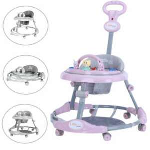 Pepita 3in1 Premergator pentru copii cu lumină convertibilă cu mâner de împingere #pink 92504516 Articole pentru bebelusi si copii mici