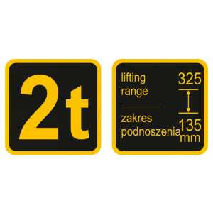 VOREL 2 Tonnen hydraulischer Krokodilheber, Hubbereich 135-325 mm - Vorel