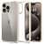 Spigen Ultra Hybrid case for iPhone 15 Pro Max in beige, showing the front and back of the case