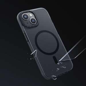 HOCO AS2 Lord tok Magsafe compatible iPhone 15 black, transparent case with built-in magnetic ring, drop tested, protection for your phone - Hoco