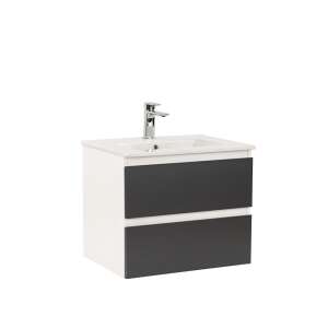 Vario Forte 60 alsó szekrény mosdóval fehér-antracit 82850894 - Bútor