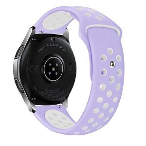 Silikonowy pasek do zegarka Beline Sport 22mm fioletowo-biały na Samsung Galaxy Watch - Pasek do inteligentnego zegarka