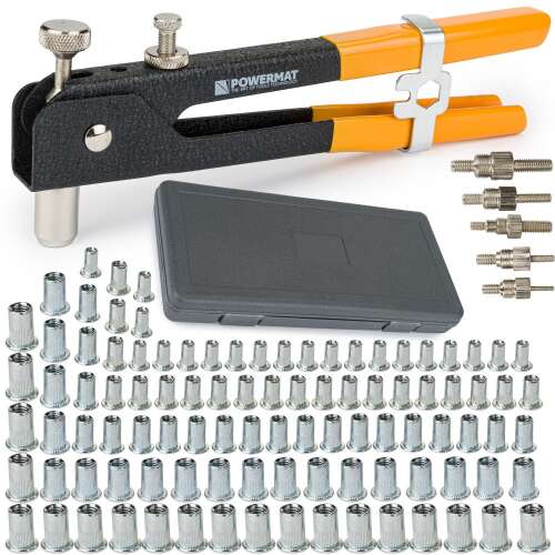 Powermat PM-NIR-86SU Handnietzange für Nietmuttern M3-M8 mit Nietmuttern und Koffer