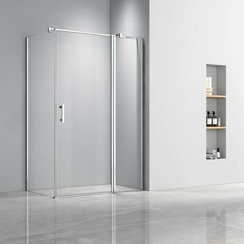 Leziter Simple 80x120 cm nyílóajtós aszimmetrikus zuhanykabin zuhanytálca nélkül 82853916