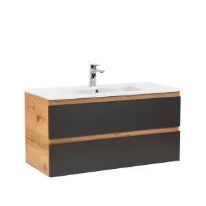 Vario Forte 100 alsó szekrény mosdóval tölgy-antracit 82853920 - Meble