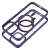 iPhone 13 (6.1") szilikon tok, PC/TPU tok, magsafe, színes keretes, átlátszó/lila, Color Edge Mag Cover 82872259