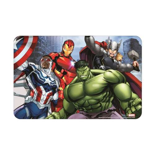 Avengers Team Placemat, featuring Iron Man, Hulk, Captain America, and Thor