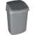 CURVER Swing Top 25 liter silver/graphite trash can