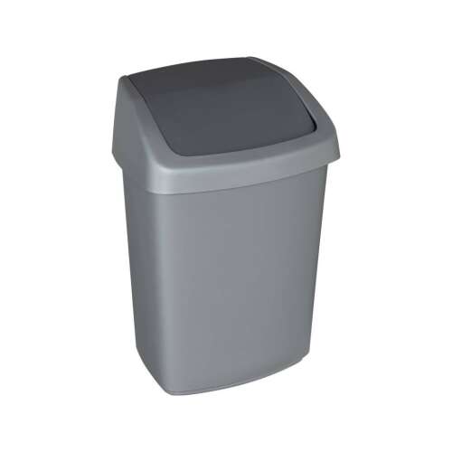 Odpadkový kôš Swing Top 25L 34,6x27,8x51,1cm tmavosivý/strieborný
