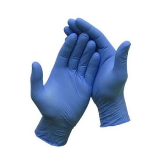 Ochranné rukavice, jednorazové, nitrilové, veľkosť M, 200 kusov, bez prášku, modré