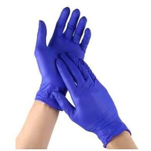 Mănuși de protecție, de unică folosință, din nitril, mărimea L, 100 bucăți, fără pulbere, albastru cobalt 82924961 Mănuși unică folosintă