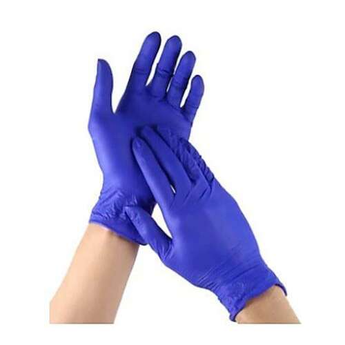 Ochranné rukavice, jednorazové, nitrilové, veľkosť L, 100 kusov, bez prášku, kobaltovo modré