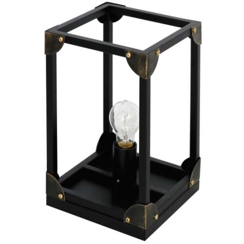 Klausen KL 6564 CaseTL1 lampă de masă metalică neagră cu soclu E27