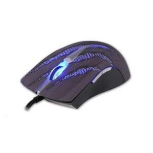 Rebeltec MAGNUM gamer egér, fekete kék LED-del, 1200-2400 DPI, 7 gomb, vezetékes - Rebeltec