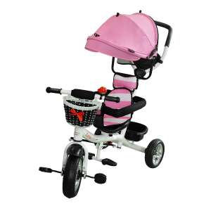 Pepita Funny Tricycle mit Korb und Glocke #rosa