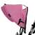 Pepita Little One trike with pink canopy, parent handle, basket and bell, close-up detail of the canopy