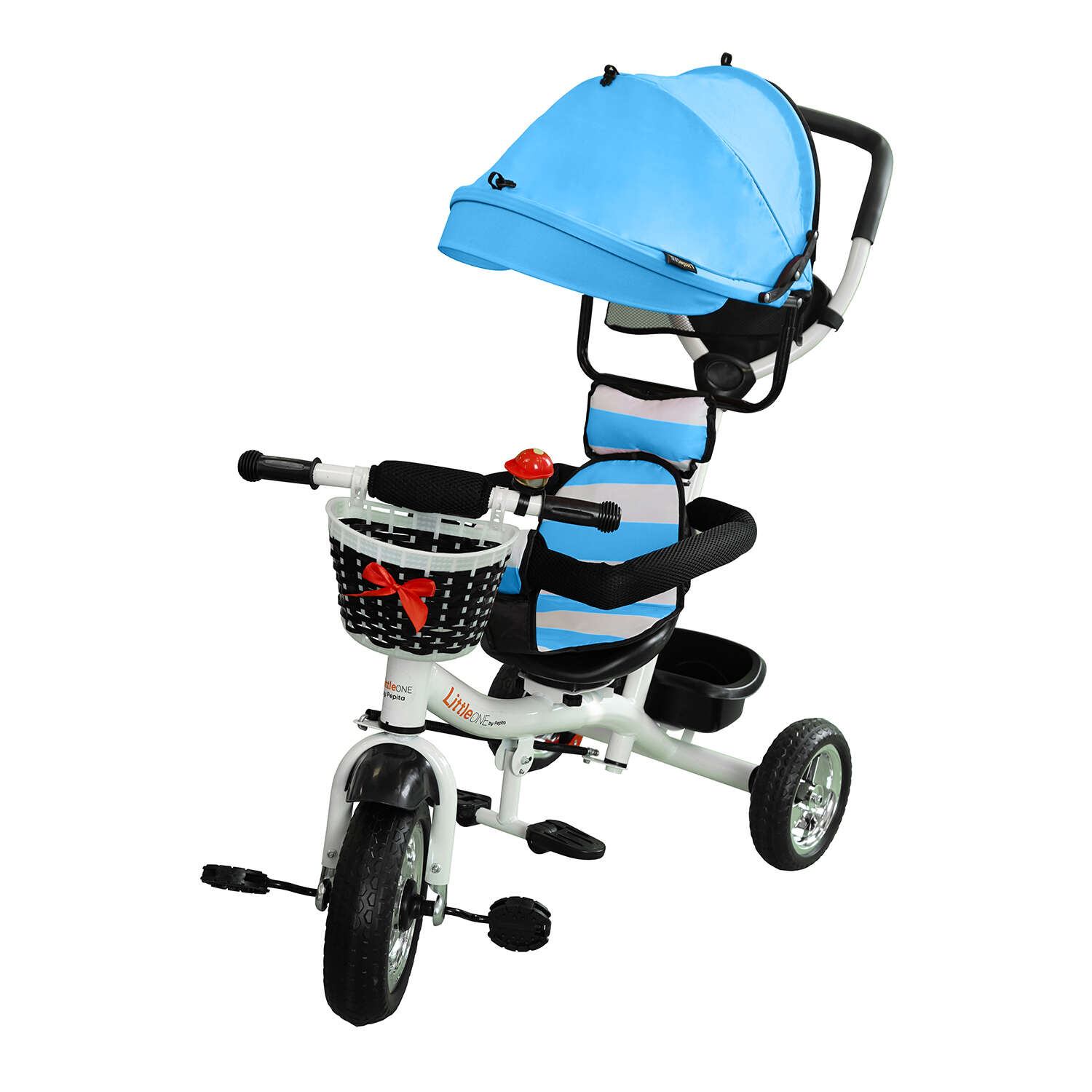 E-shop Pepita Funny Trike s košíkom a zvončekom - modrá