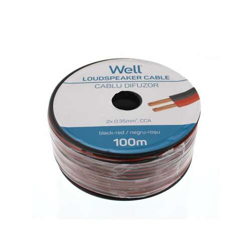 Well LSP-CCA0.35BR-100-WL Hangszóró kábel fekete / piros 2x0,35mm² 82982218