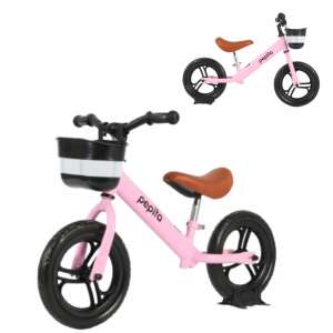 LittleONE by Pepita bežecký bicykel s kovovým rámom 12" #pink-black 94838125