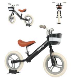 Bicicleta de alergare cu roti de 12 si cadru metalic LittleONE by Pepita #negru 94838073 Biciclete copii