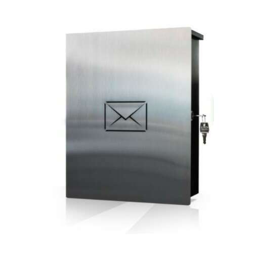 Cutie poștală Trezor Minimal Design, argintie, cu simbol de plic