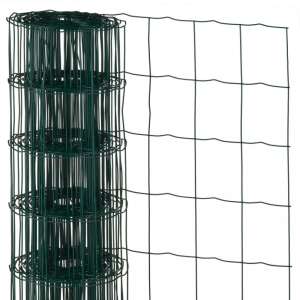 Nature green rectangular plastic coated steel wire mesh, 0.8 x 10 m - Fence element