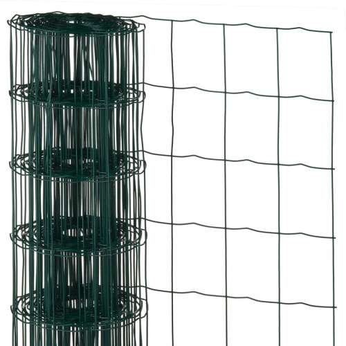Nature green rectangular plastic coated steel wire mesh, 0.8 x 10 m