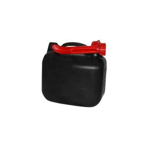 Canister de combustibil din plastic negru de 5 litri cu cioc roșu - STR