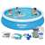 Bestway Fast Set aufblasbarer Pool, 76x366cm, blau, Filterpumpe, Zubehör, Bedienungsanleitung, aufblasbarer Pool, Sommerspaß