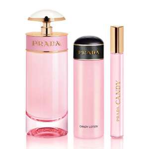 Prada Candy Florale ajándék szett, 80ml Eau de Toilette, 75ml testápoló, 10ml mini parfüm - Prada