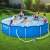 Bestway Steel Pro 366x76cm round above ground pool with family enjoying the water