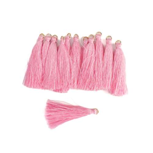 Rosa Quasten, 12 Stück, 6cm, für DIY-Basteln, Schmuckherstellung, Wohnkultur