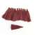 12 pack of maroon tassels, 6cm long, with gold rings