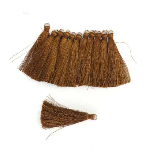 12er Pack brauner Quasten, 6 cm lang, perfekt für DIY-Projekte, Basteln und Dekorationen