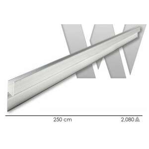 Sola ölesléc lehúzó vakoló 2500mm h-profil, alumínium H-profil vakoláshoz, 250 cm hosszú - Sola