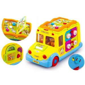 Interaktív készségfejlesztő busz tengernyi funkcióval, Sárga