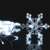 LED snowflake light curtain, close-up of snowflake